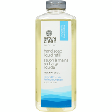 Nature Clean Savon pour les mains liquide non parfumé 1 l, 0,90 $/100ml