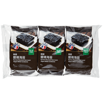T&T Algues rôties coréennes 60 g, 13,32 $/100g