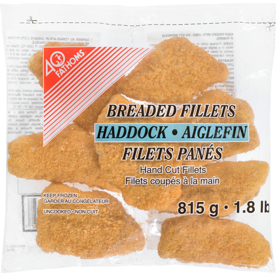 null Filets d’aiglefin panés 815 g, 1,84 $/100g