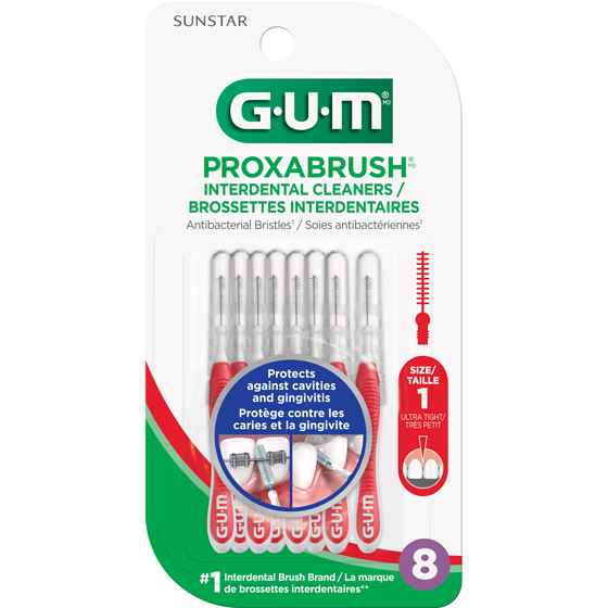 GUM Brossette interdentaire PROXABRUSHᴹᴰ, très petits 8 ea, 0,94 $/1ch