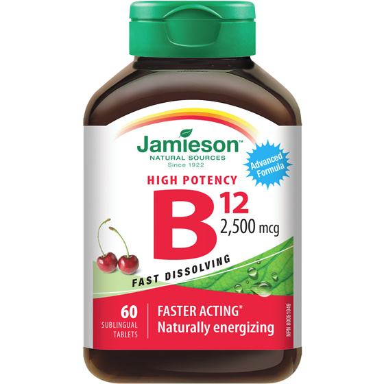 Jamieson Vitamin B12 2,500 mcg (Methylcobalamin) 60 ea, $0.32/1ea