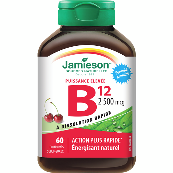 Jamieson Vitamine B12 2,500 mcg (Méthylcobalamine) 60 ea, 0,32 $/1ch