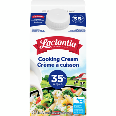 Lactantia Heavy Cooking Cream 35% 473 ml, $1.28/100ml