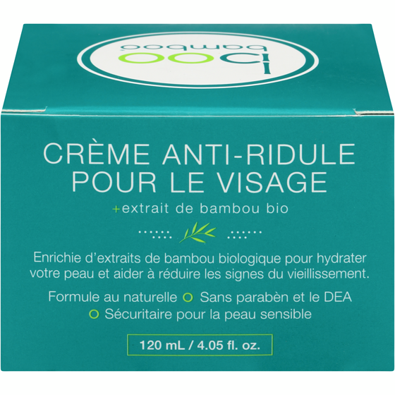 Boo Crème anti-ridule pour le visage Bamboo 120 ml, 16,66 $/100ml