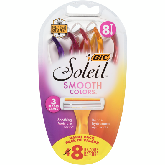 Bic Soleil Razor 8 ea, $1.69/1ea