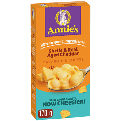 Annie's Shells & Real Aged Chedder Macaroni & Cheese 170 g, $1.09/100g