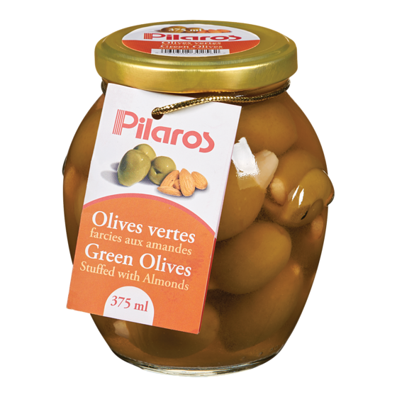 Pilaros Green Olives Stuffed With Almonds 375 ml, $1.94/100ml