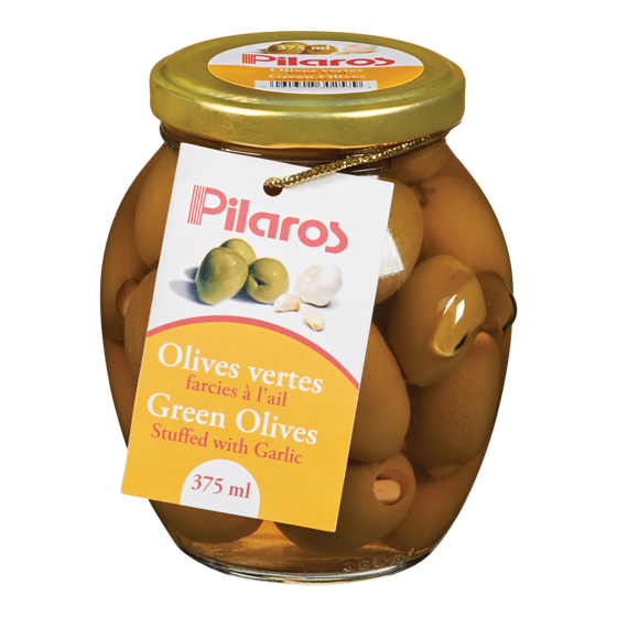 Pilaros Green Olives Stuffed with Garlic 375 ml, $2.26/100ml