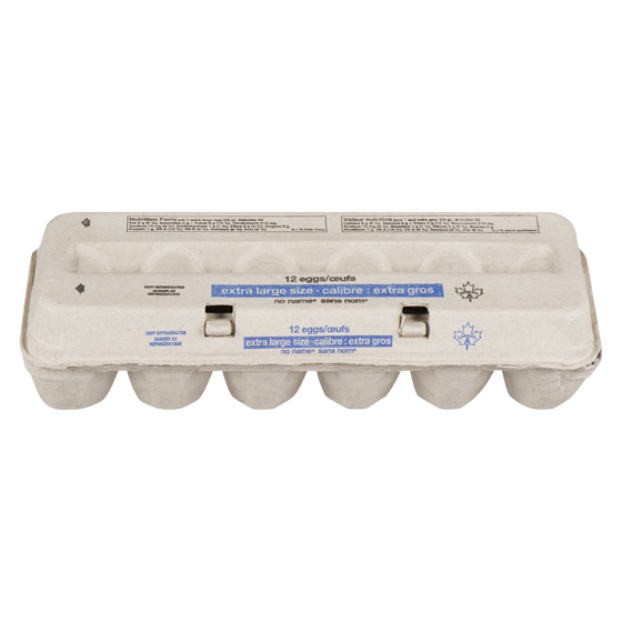 Sans Nom Œufs extra gros de catégorie A 12 ea, 0,41 $/1ch