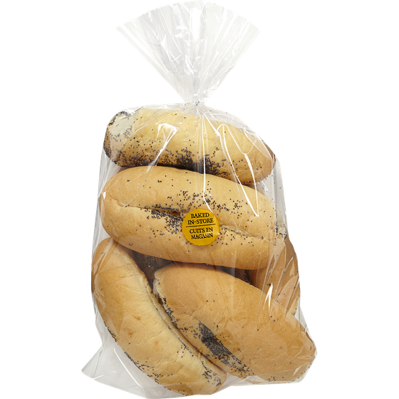 null Panini Rolls, White Poppy Seed 357 g, $1.26/100g