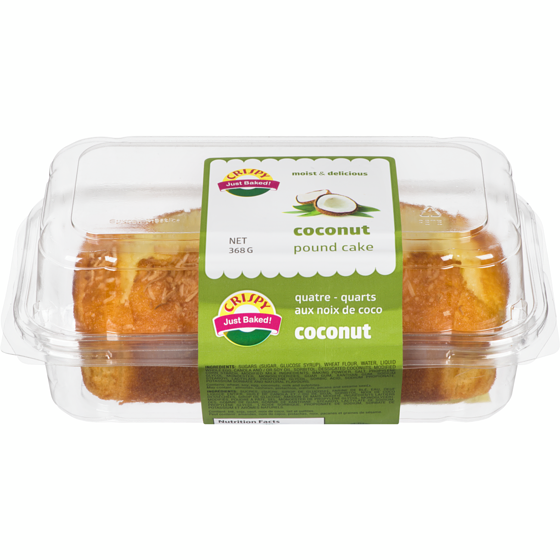 Crispy Coconut Pound Cake     368 g, $1.09/100g