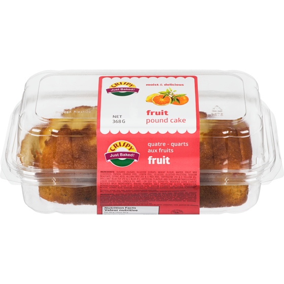 Crispy Quatre-quarts aux fruits Crispy 368 g, 1,22 $/100g