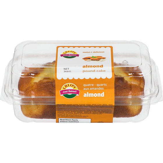Crispy Almond Pound Cake     368 g, $1.22/100g