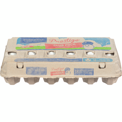 Les Fermes Burnbrae Gros œufs de catégorie A 18 ea, 0,40 $/1ch