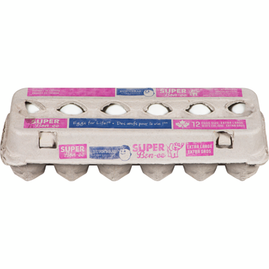 Burnbrae Farms Super Bon-Ee Grade A White Eggs, Super Extra Large 12 ea, $0.44/1ea