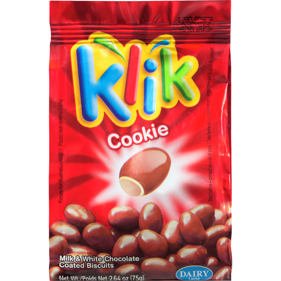 Paskesz Biscuits enrobés de chocolat Klik casher 75 g, 7,99 $/100g
