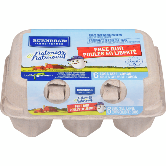 Burnbrae Farms Naturegg Free Run Eggs, Large 6 ea, $0.73/1ea