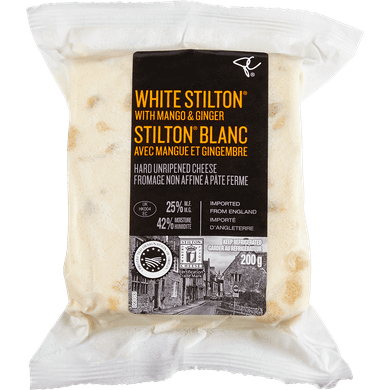 PC Black Label White Stilton with Mango and Ginger Hard Unripened Cheese 200 g, $4.50/100g