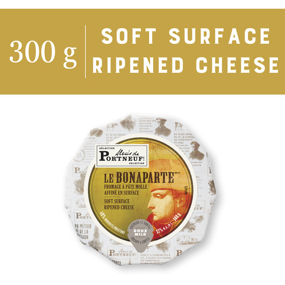Alexis Portneuf Le Bonaparte Soft Surface Ripened Cheese 300 g, $3.00/100g