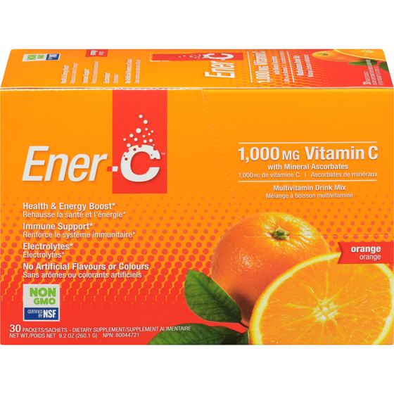 Ener C Préparation pour boisson Ener-C, orange 30 ea, 0,62 $/1ch