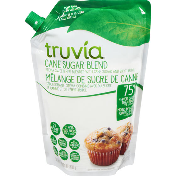 Truvia Cane Sugar Blend, Mix of Stevia Sweetener and Cane Sugar, Baking Blend 680 g, $1.69/100g