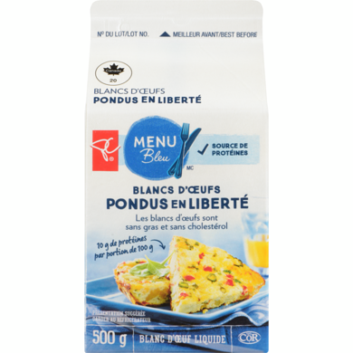 PC Menu Bleu Blancs d’œufs pondus en liberté 500 g, 1,34 $/100g
