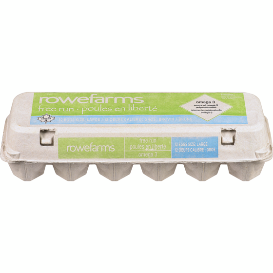 Rowe Farms Green Valley Eggs Size Large Free Run Brown 12 ea, $0.60/1ea