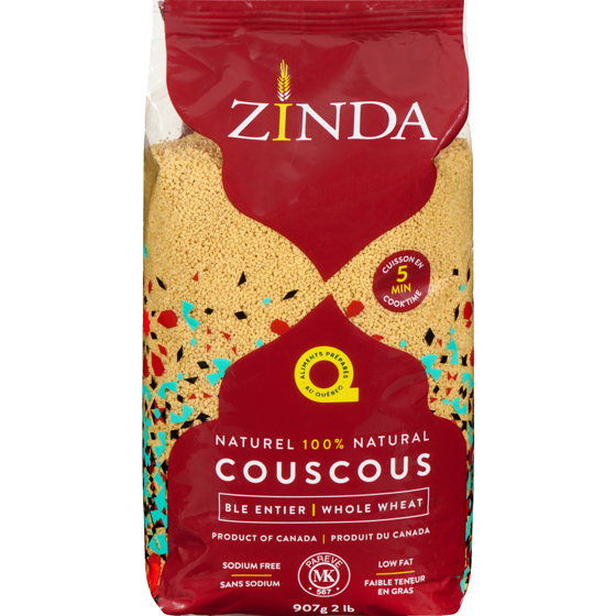 Zinda Whole Wheat Couscous 907 g, $0.39/100g