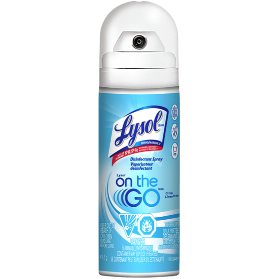 Lysol Spray Désinfectant, Linge frais, Désinfecte et élimine les odeurs sur les surfaces dures et les tissus 539 g, 1,48 $/100g