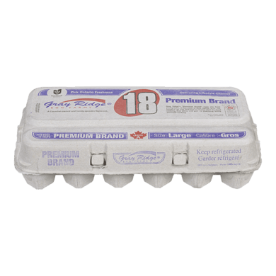 Gray Ridge Œufs blanc gros 18 ea, 0,39 $/1ch