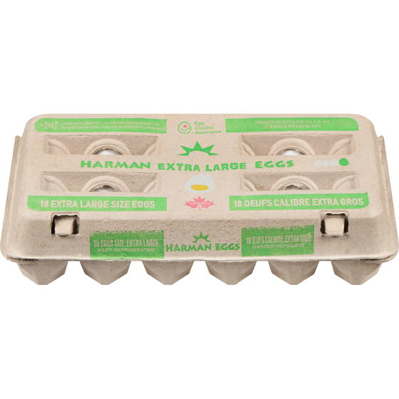 Harman Eggs 18ct      18 ea, $0.40/1ea