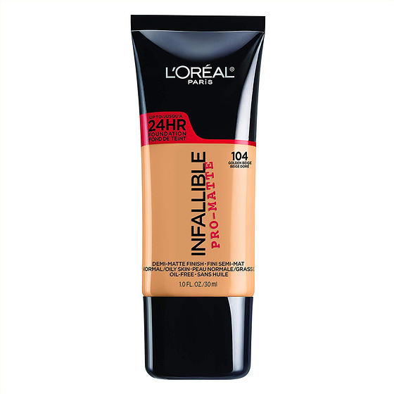 L'Oreal Paris Infallible Foundation 104 Golden Beige 1 ea, $24.52/1ea