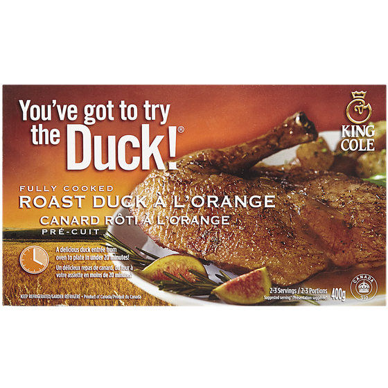 King Cole Half Duck à L'Orange 400 g, $4.22/100g