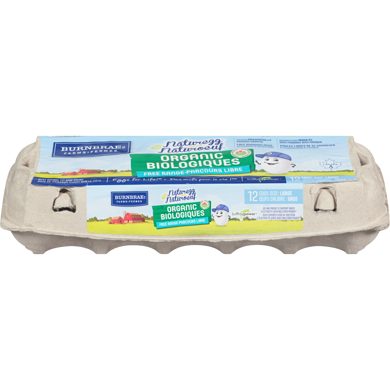 Les Fermes Burnbrae Naturoeuf Oeufs Bio Gros, Un. 12 ea, 0,68 $/1ch