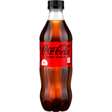 Coca-Cola Cola Zero Sugar Bottle 500 ml, $0.60/100ml