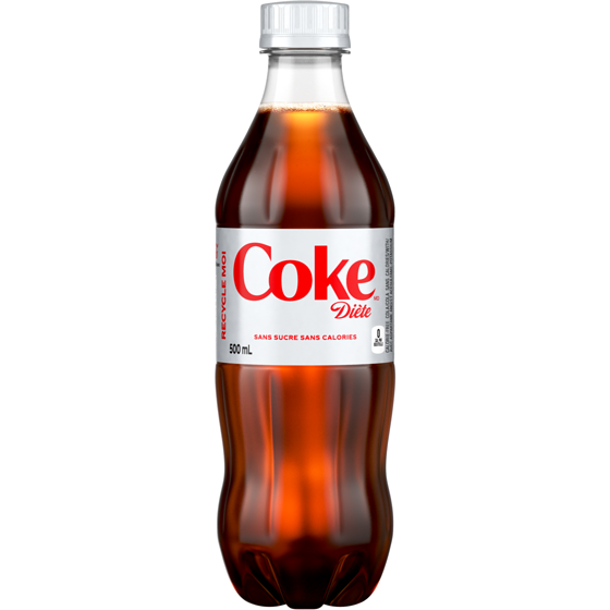 Coca-Cola Cola Diète Bouteille 500 ml, 0,50 $/100ml