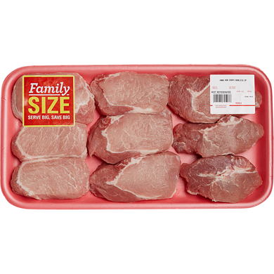 null Côtelettes de longe de porc désossées 17,73 $/1kg 8,04 $/1lb