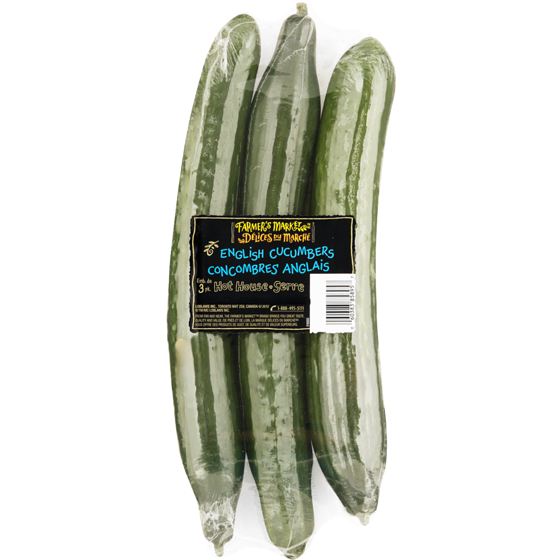 Farmer's Market English Cucumber 3Ct     3 ea, $2.33/1ea
