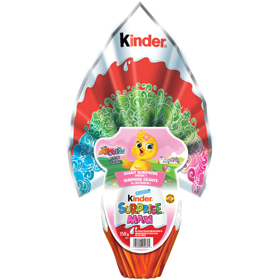 Kinder Easter Maxi Surprise Egg (Pink), Jumbo Chocolate Easter Egg with Toy 150 g, $12.00/100g