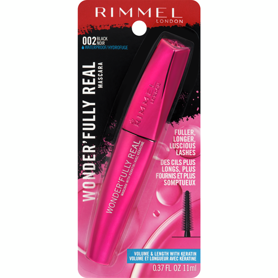 Rimmel London Wonder'fully Real Mascara Waterproof 002 Black 1 ea, $8.99/1ea