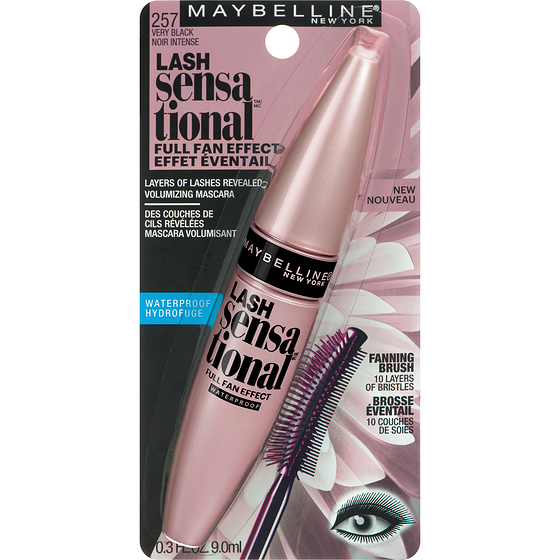 Maybelline Lash Sensational Waterproof Volumizing Mascara 257 Very Black 1 ea, $14.52/1ea