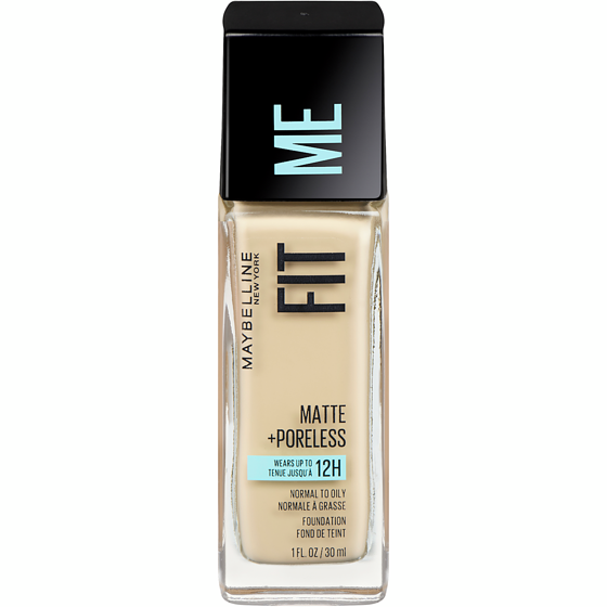Maybelline Fit Me Matte + Poreless Foundation Makeup, Ultra-Lightweight Formula Controls Shine, for Normal to Oily Skin, Porcelain, 110, 30 ml Porcelain 1 ea, $13.52/1ea