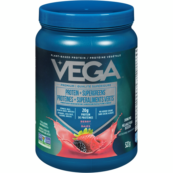Vega Protein & Greens, Berry Protein Powder 522 g, $5.75/100g
