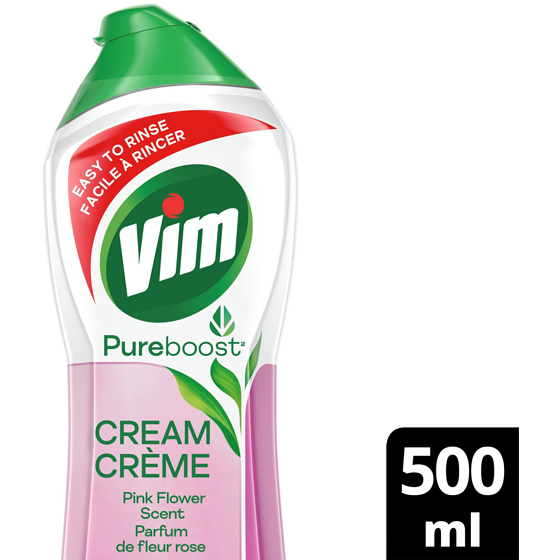 Vim Crème Nettoyante Multi-usage Parfum Fleur Rose agents nettoyants  500 ml, 0,80 $/100ml