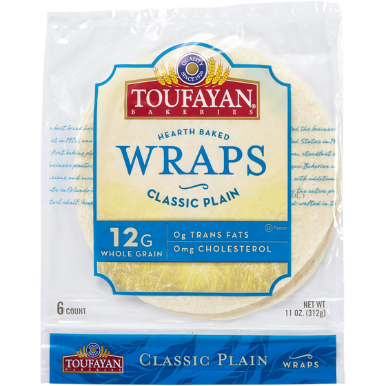 Toufayan Kosher Toufayan Plain Classic Wraps 312 g, $1.86/100g