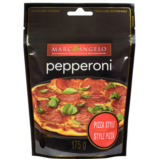 Marc Angelo Pepperoni tranché pizza 175 g, 39,94 $/1kg 3,99 $/100g