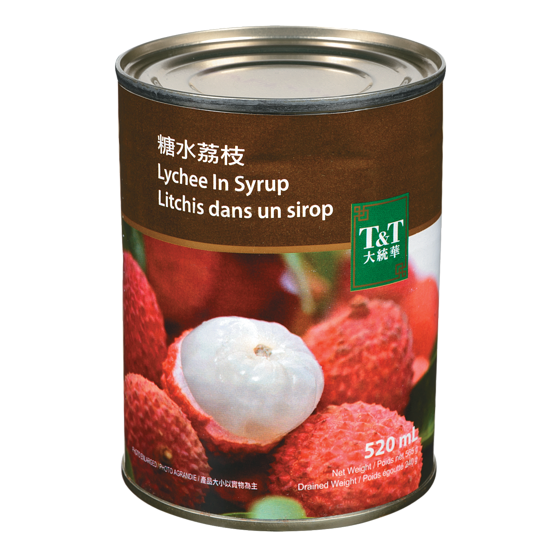 T&T Lychee in Syrup 520 ml, $0.74/100ml