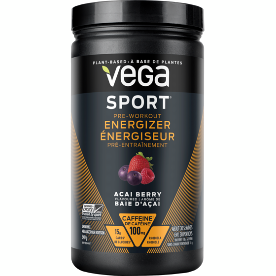 Vega Sport Pre-Workout Energizer, Acai Berry 540 g, $10.55/100g