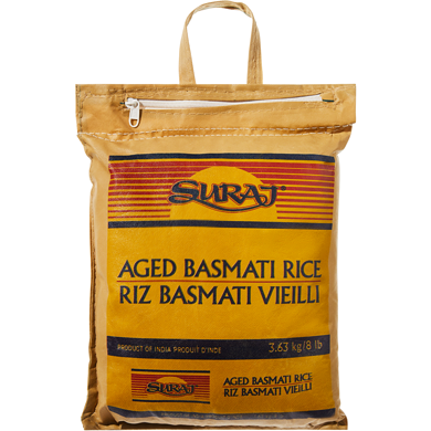 Suraj Riz basmati vieilli 3.63 kg, 0,28 $/100g