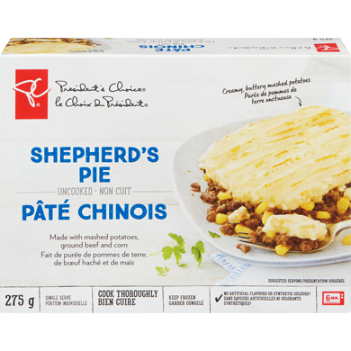 President's Choice Shepherd's Pie 275 g, $1.36/100g